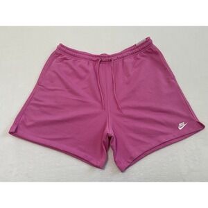 Nike Men's Activewear Sporty Club‎ Flow French Terry Pink Shorts Size L